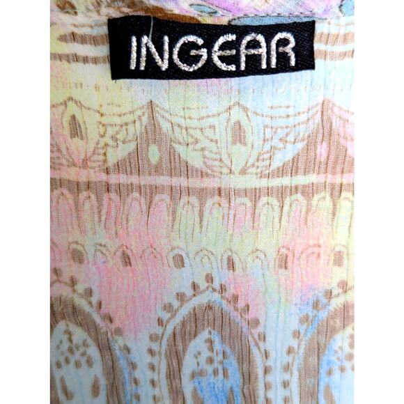 Ingear sheer cover up SzL- XXl Beach Cover up poncho Sheer Paisley poly chiffon - Picture 2 of 6